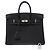 Hermès Borsa HERMES Birkin 25 in Pelle Nera - 103470 Nero - vista 3