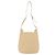 Borsa a Spalla Gancini in Pelle Beige Argento Auth 175046 di Salvatore Ferragamo - vista 2