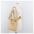 Borsa a Spalla Gancini in Pelle Beige Argento Auth 175046 di Salvatore Ferragamo - vista 21