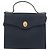 Borsa a mano Christian Dior in pelle 2 vie blu navy oro Auth ep14265 D'oro - vista 13