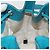 Borsa a Spalla Diamante in Pelle Blu Argento GUCCI 354229 Auth 177084A - vista 20