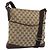 Borsa a Spalla GG Canvas Gucci Beige Argento 145857 Auth 176293
