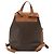 Céline CELINE Macadam Canvas Backpack PVC Leather Brown Gold Auth 176902 Golden - view 2