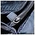 PRADA Borsa a mano in nylon blu navy argento autentica bs34478 - vista 22