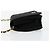 CHANEL Borsa a Spalla Matelassé Catena Cotone Nero Oro CC Auth bs34514 D'oro - vista 4