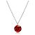 Autre Marque Pendente in zaffiro creato nuovissimo in argento sterling con catena da 14 mm