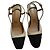 Jonak Sandali con tacco in pelle nera e beige Nero
