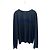 Chanel Gabrielle Top de Manga Larga Negro de Algodón Cuello Redondo Talla 48 de segunda mano