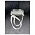 Edge Céline Celine Bolso de hombro de nailon plateado y cuero blanco Plata - vista 3