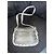 Edge Céline Celine Bolso de hombro de nailon plateado y cuero blanco Plata - vista 4