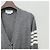 Thom Browne Asymmetrischer Arm Band Merinowoll-Cardigan in Hellgrau Braun - Ansicht 16