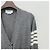 Thom Browne Asymmetrischer Arm Band Merinowoll-Cardigan in Hellgrau Braun - Ansicht 4