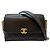 Chanel Bolsa de ombro em couro de bezerro preto com corrente preta - vista 3