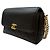 Chanel Bolsa de ombro em couro de bezerro preto com corrente preta - vista 4
