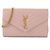 Saint Laurent Portafoglio con catena classico Rosa - vista 3