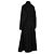 Céline Vestido de lana negra Trionf con botón Negro - vista 5