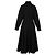 Céline Vestido de lana negra Trionf con botón Negro - vista 6
