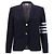 Thom Browne Gestreifte Wolljacke mit einfacher Webart - Ansicht 4
