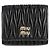 Miu Miu Billetera bi-fold de cuero Napa negra Negro - vista 2