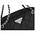 Prada Nylon gesteppte Schultertasche mit Kette Schwarz - Ansicht 12