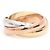 Cartier Trinity Klassischer Ring in Drei Farben Weiß