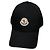 Moncler Cappellino da baseball in gabardine con patch logo nero