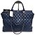 Chanel Borsa a spalla navy con catena in argento Portobello Blu
