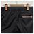 Moncler Shorts de bain noirs avec patch logo tricolore - vue 15