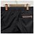 Moncler Shorts de bain noirs avec patch logo tricolore - vue 5