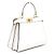 Fendi Borsa Tote e Borsa a Spalla Peekaboo Media in Pelle Bianca Bianco - vista 3