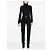 Saint Laurent Jeans de denim negro carbono rectos - vista 5