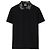 Burberry Camisa Polo de Algodão de Manga Curta Preto - vista 4