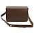 Marni Borsa a spalla in pelle Saffiano marrone TRUNK - vista 4