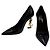 Saint Laurent Pumps Opium in Pelle Verniciata Nera e Oro Nero - vista 2