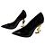 Saint Laurent Pumps Opium in Pelle Verniciata Nera e Oro Nero - vista 4