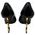 Saint Laurent Pumps Opium in Pelle Verniciata Nera e Oro Nero - vista 5