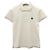 Moncler Polo de algodón piqué con logo para mujer blanco