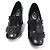 Tod's Pumps con tacco a blocco in pelle nera con frange e nappine per donne Nero