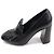Tod's Pumps con tacco a blocco in pelle nera con frange e nappine per donne Nero - vista 3