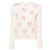 Comme Des Garcons Wollcardigan mit Intarsienmuster und Band Weiß