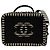Vanity Chanel Mini borsa a tracolla serie Caviar Filigree Blu