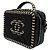 Vanity Chanel Mini borsa a tracolla serie Caviar Filigree Blu - vista 3