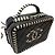 Vanity Chanel Mini borsa a tracolla serie Caviar Filigree Blu - vista 7