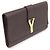 Saint Laurent Clutch Cabas Y-Line in Pelle Marrone - vista 3