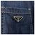 Prada Giacca cropped in denim leggero con zip per uomo, blu navy, XL - vista 6