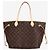 Louis Vuitton Borsa a Spalla Monogram Beige Neverfull MM Marrone - vista 3