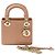 Borsa a tracolla Mini Lady Dior in pelle di lucertola rosa