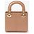 Borsa a tracolla Mini Lady Dior in pelle di lucertola rosa - vista 3