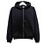 Céline Giacca con cappuccio zip loose con stampa logo a schermo bianco e nero