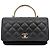 Chanel Borsa WOC a manico superiore in caviale Nero